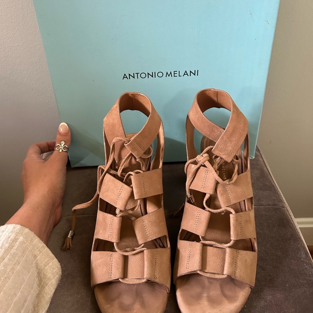 Antonio Melani Tan Gladiator Sandals